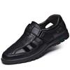 Designer Brand Men's Leather Casual Shoes Massage Soles Hollowed Out Shoes Breathable Summer Hot Selling Men's Work Shoes