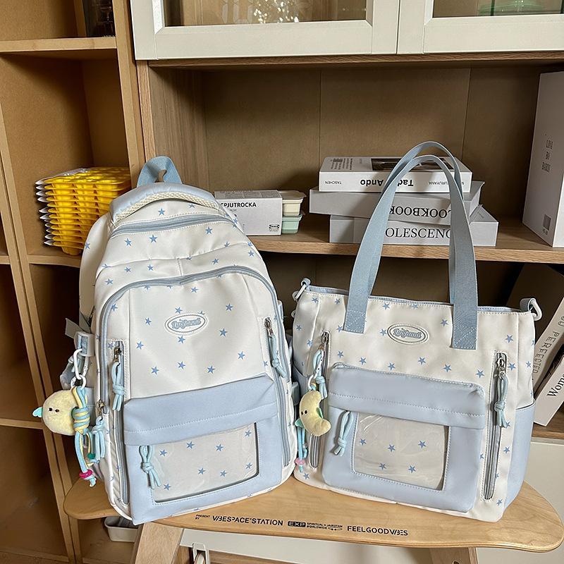 Schoolbag High value schoolbag Women's large capacity backpack Fashion new small fresh versatile backpack Pain bag Durable tutoring bag