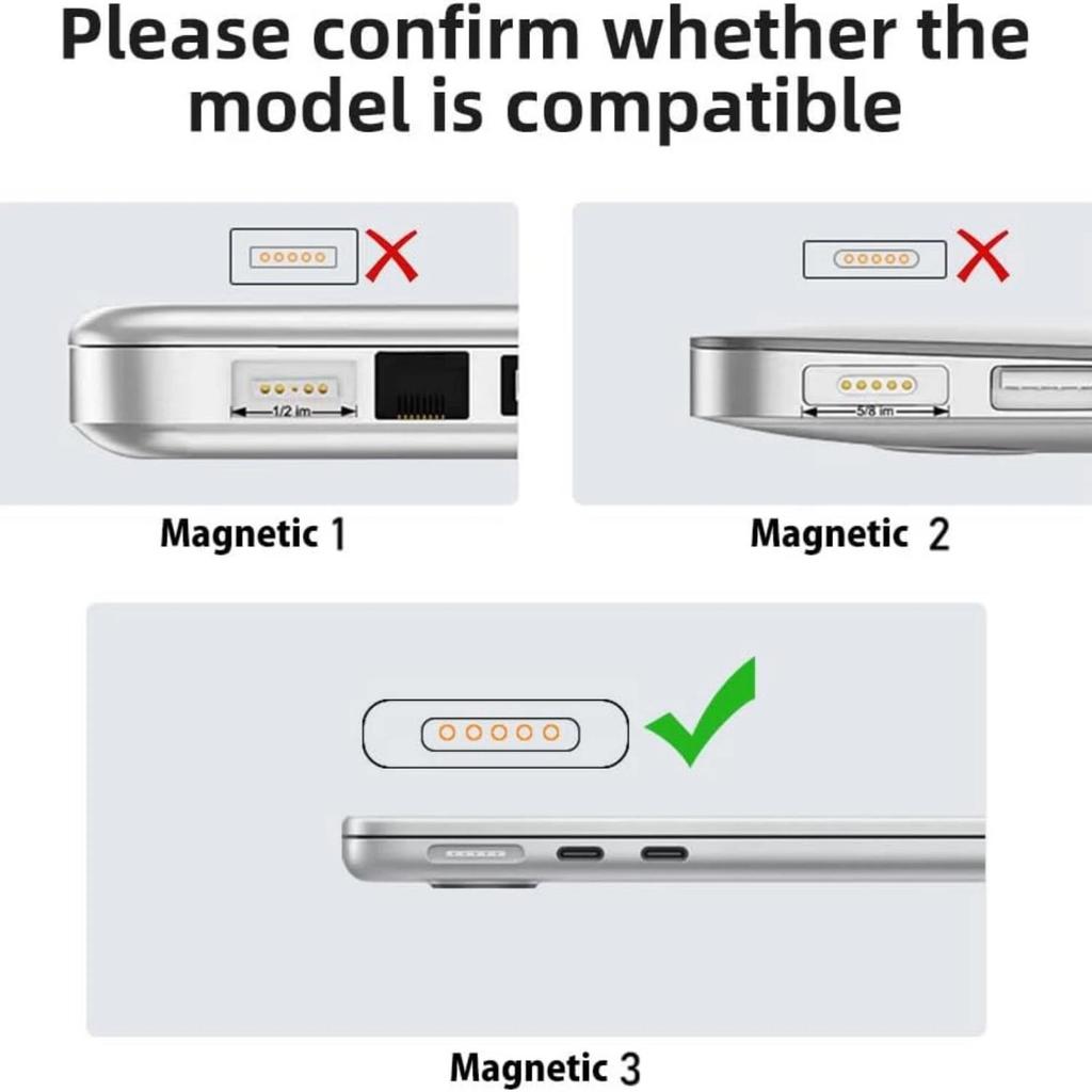 USB C to Magnetic 3 140W Charging Adapter Compatible with MacBook Pro 2023(M2,14/16 inch),Air 2022(M2),Pro 2021(M1,14/16 inch)