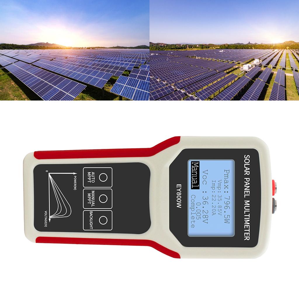 Photovoltaic Tester MPPT Open Circuit Voltage Troubleshooting Utility Tool for Solar PV Testing Solar Panel Multimeter