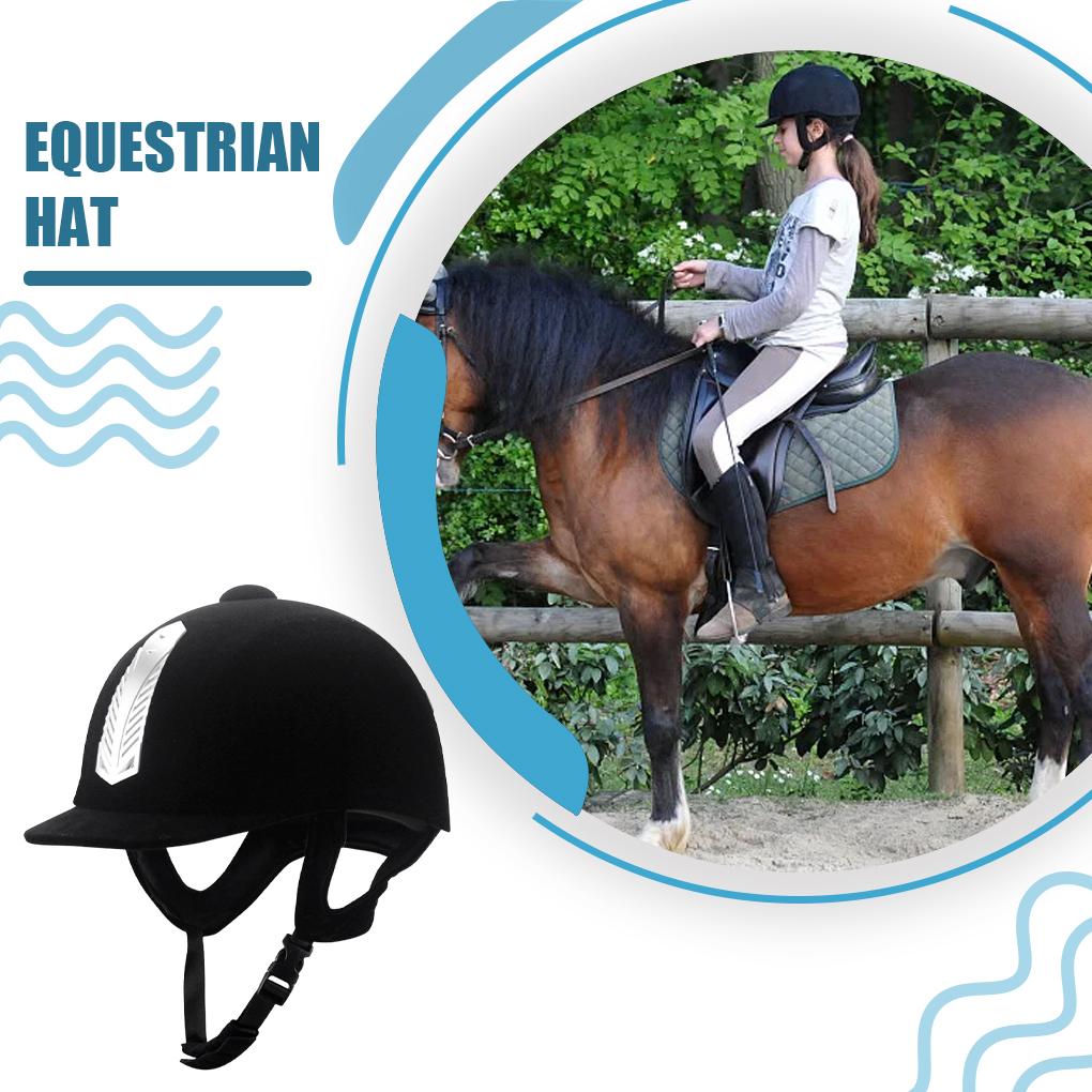Durable Equestrian Helmet Short Brim ABS Made Sweat-absorbing Sun-shading Horse Riding Protective