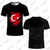 2026 New Turkish Flag Print Soccer Jersey For Men T-Shirt Summer Quick-Drying Sports Short Sleeve Tees Casual Kids/Adult Tops