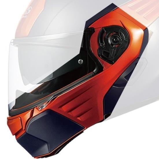 

OGK KABUTO KAZAMI Chin Flat 62847 Cover, Black/Orange,