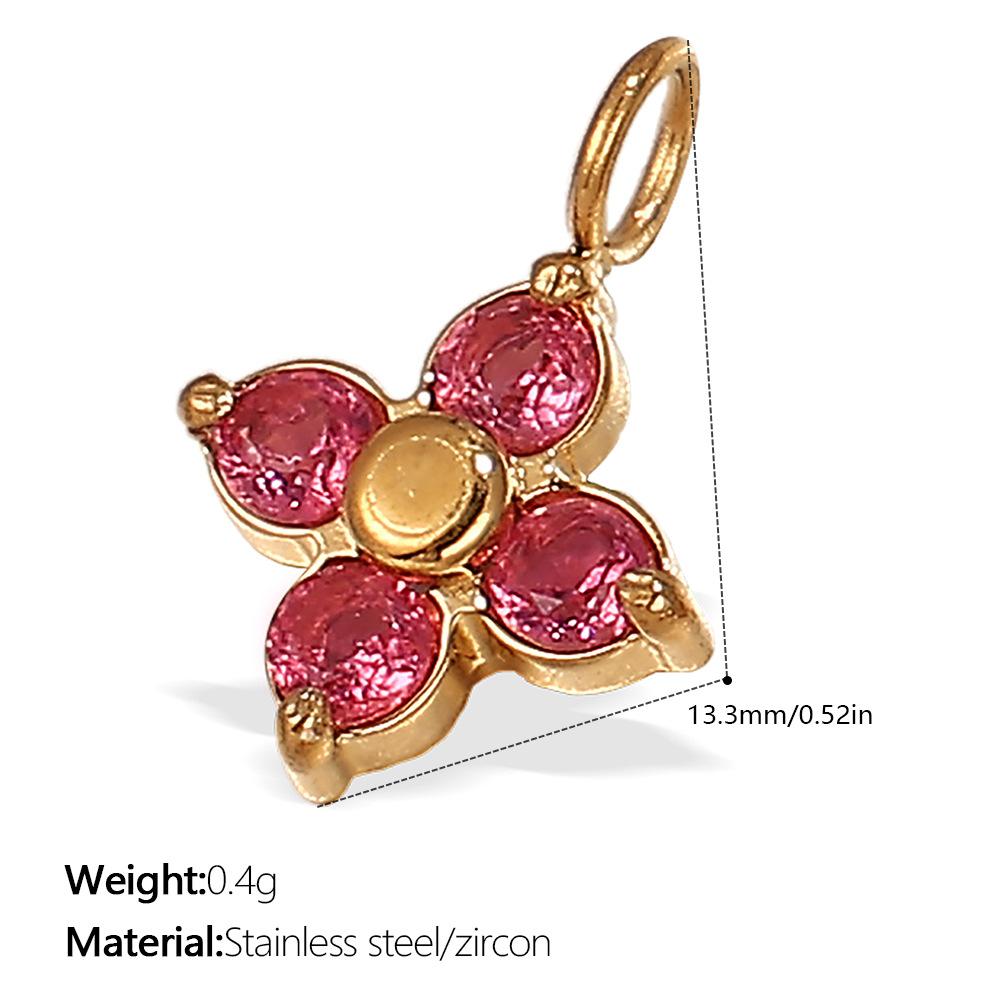 European and American creative colorful and diverse DIY pendant stainless steel plated 18K gold versatile pendant collection