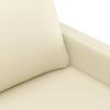 Vidaxl Fotel, Kremowy, 60 Cm, Obity Sztuczną Skórą