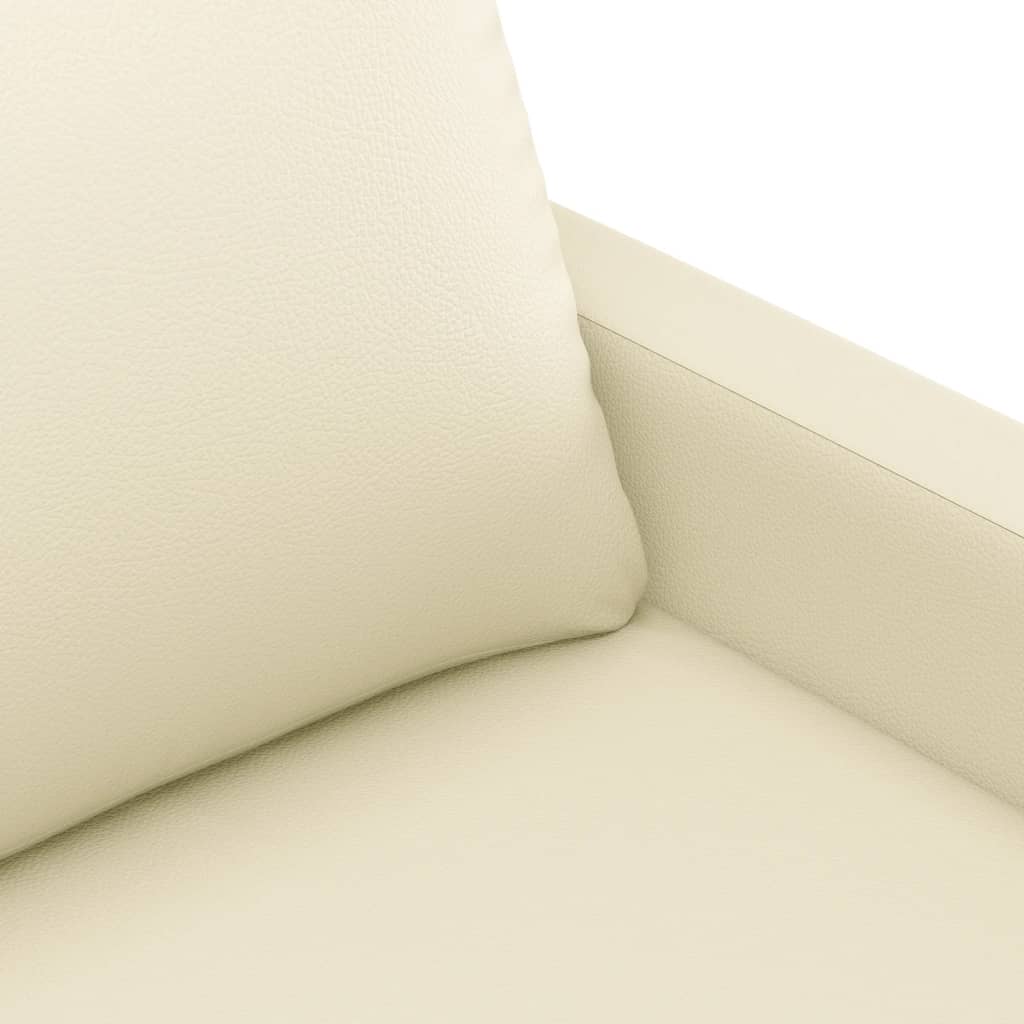 Vidaxl Fotel, Kremowy, 60 Cm, Obity Sztuczną Skórą