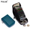 Large Capacity Leather Credit Card Holder Men Women Zipper Leather Purse Card Case Wallet Bank Card ID Holders