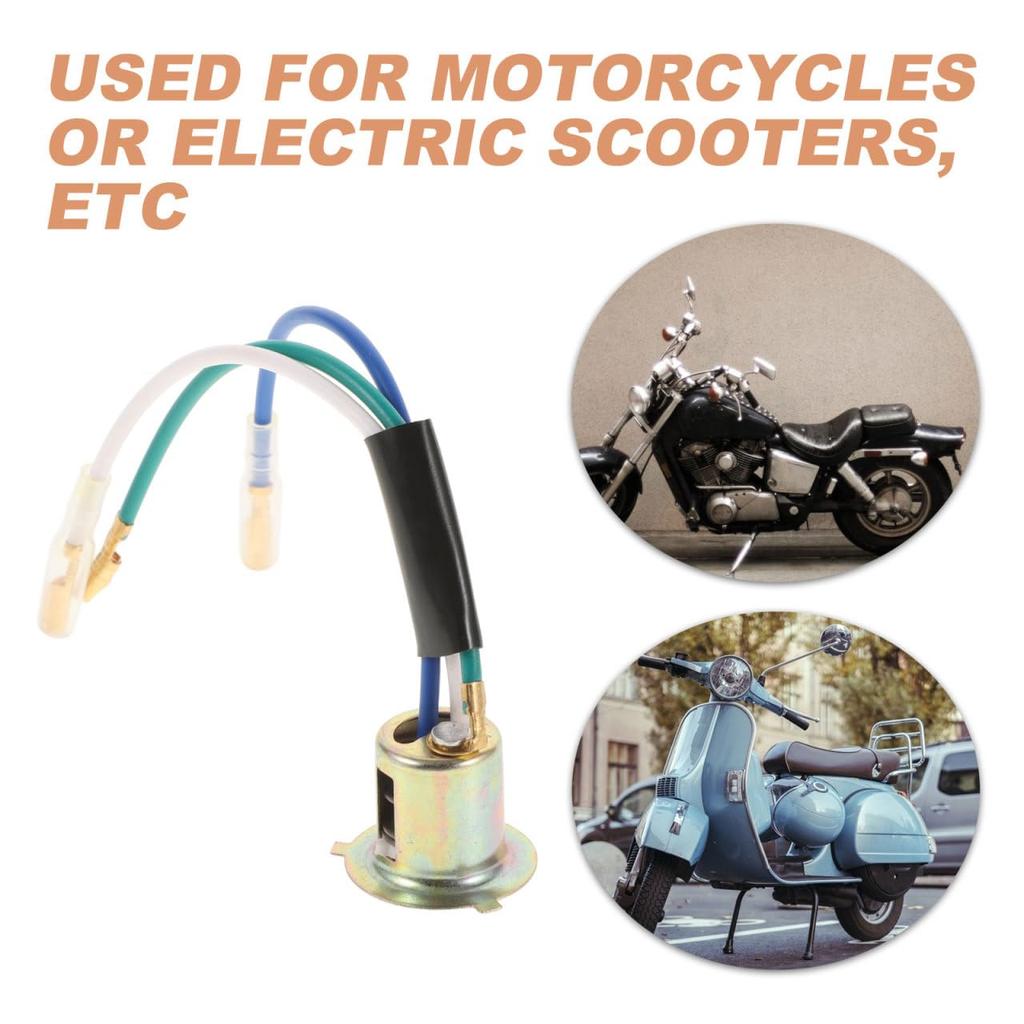Motorcycle Tail Light Socket Holder Set of 2 Compatible with