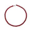 [Kobe Hokodo] Passionate Carnelian Choker Necklace - 8mm Diameter  42cm Total Length [Convenient Rhodium-plated Alloy Clasp with New Hook]