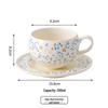 Deou Starlight Ceramic Pastoral Coffee Cup and Saucer