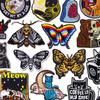 Horror Animal Butterfly Embroidered Patches Bear Cat Shark Patch Iron On Patches For Clothing Thermoadhesive Patches For Clothes