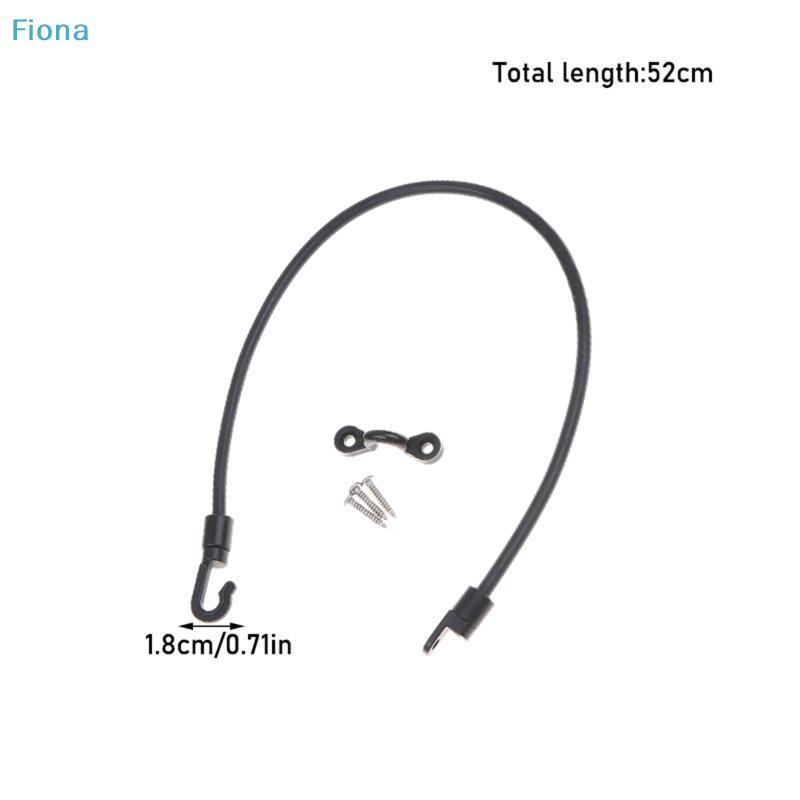 2Sets 18" Marine Boat Fishing Rod Tamer Strap Adjustable Elastic Rope Hook Fixing Buckle Set Deck Mount Connector Canoe Kayak