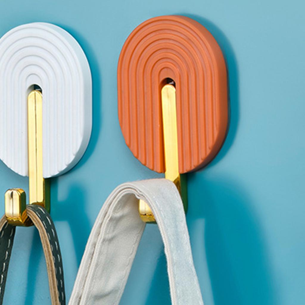 2pcs Towel Hook Self Adhesive Hooks Wall Hooks Stick for Bathroom Kitchen Strong Adhesion High Bearing Capacity Drill