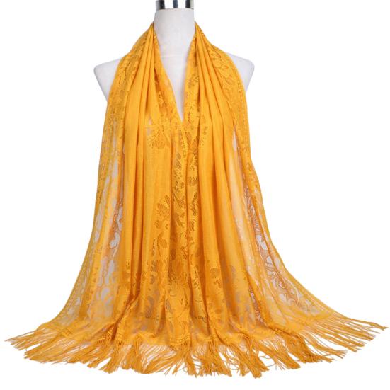 Women Chiffon Prayer Shawl Solid Color Versatile Turban Beach Towel