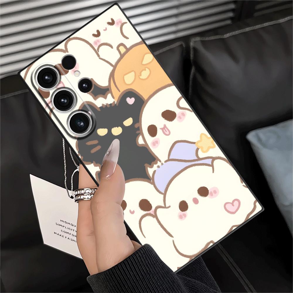 Case for Samsung Galaxy S25 S20 Ultra S26 S24 Plus Note 20 8 9 10 S23 S21 FE S10 S9 Funda Phone Cover Cartoon Cute Cat