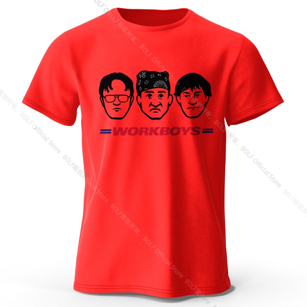 Work Boys Printed T-Shirt 100% Cotton Oversized Vintage Graphic Tees for Men Women Summer Tops Americana Streetwear