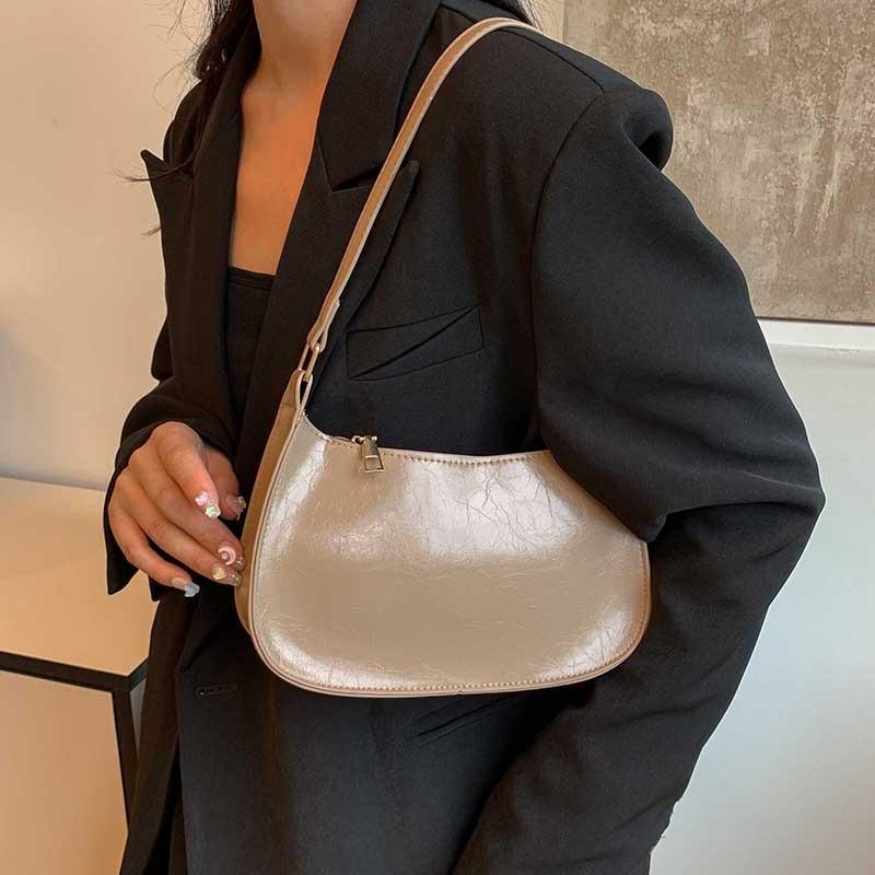 Niche high-texture fashion casual armpit bag, new trendy new products, solid color new products, versatile portable shoulder bag