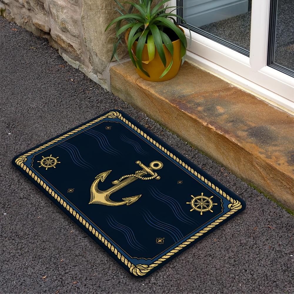 "Nautical Anchor" Non-Slip Mat – Soft & Fade-Resistant, Stylish Design for Living Room, Bedroom, Kitchen & More Carpet