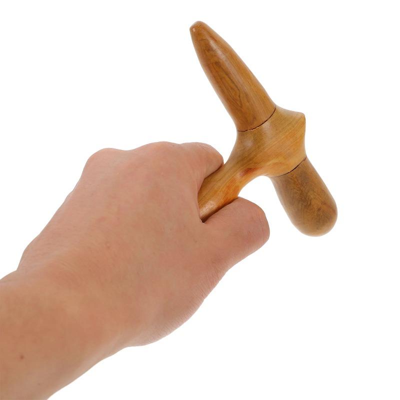 Ein Holzfußmassagestab, Muskelentspannungs-Massagegerät, ergonomischer Fuß-Akupressur-Massager