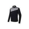 FILA Athletics Basic Knitted Long Sleeve Polo Shirt Men tops Deep-Black A11M245202F-BK
