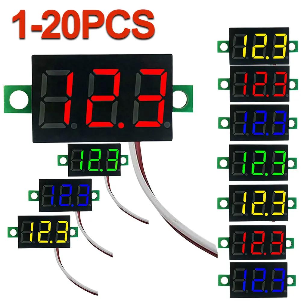 

1-20pcs 0.28 Inch 2 Wires Mini Display Module Volt Meter LED Screen Digital Voltmeter DC2.5V-40V Car Mobile Power Voltage Tester 1pcs червоний