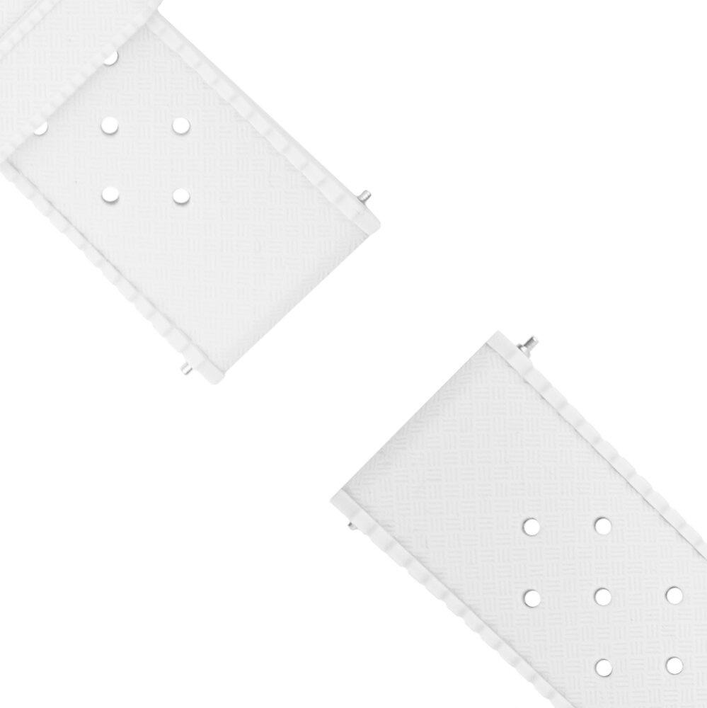 ERBORD Universal Silicone Strap 20mm, Tropic, White / Gold Buckle