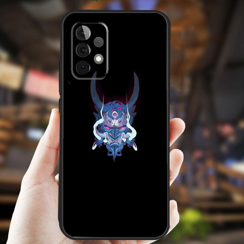 Samurai Oni Mask Case For Samsung Galaxy A26 A54 A14 A36 A16 A33 A56 A15 A55 A53 A35 A22 A32 A52 A34 A05 A06