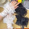 Ruffled Lace Lace Arm Sleeves Ribbon Tie Fake Sleeves Y2K Fashion Wrist Cuffs  Anime Costume