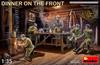 Miniart Scale WWII Soviet Army Frontline Base Dinner Set of 5 Plastic Model Kits MA35325 1/35