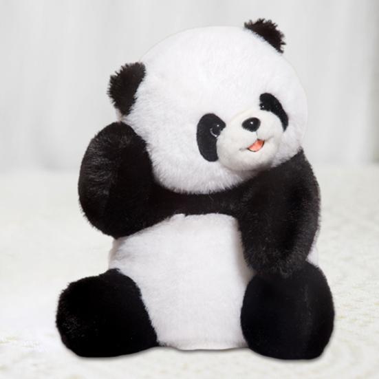 Realistic Panda Plush Toy Soft Stuffed Animal Cute Bear Plushie Simulation Fluffy Panda Doll Kawaii Gift for Girls