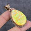 Natural Orange Triplet Opal Gemstone Handmade Copper Jewelry Pendant 2.25" K7b33