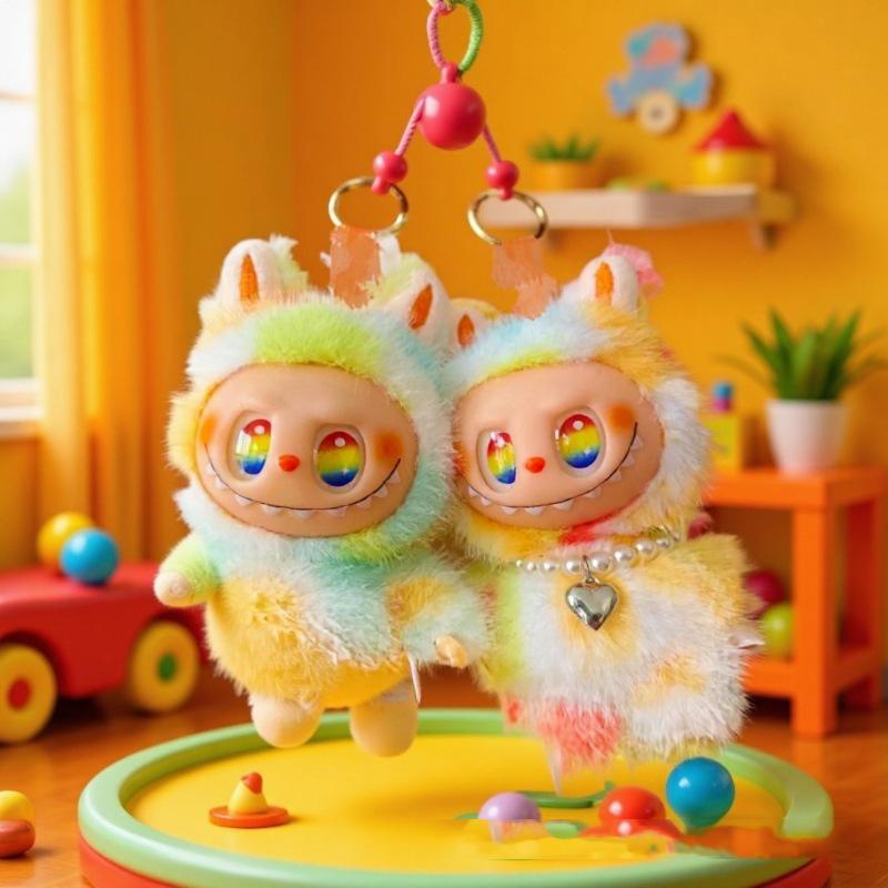 Nový V5.0 Labubu 5. generace Slepý box Plyšová hračka Klíčenka Doplňky na tašku Dekorace do auta na klimatizaci Módní figurka Dárek Sběratelský předmět pro dívky