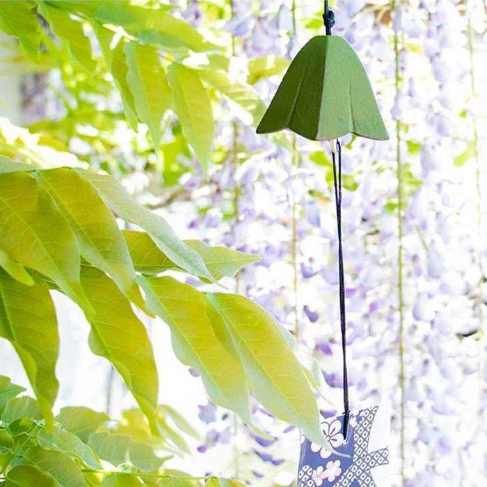 Jouet du vent en fonte - Campanule vert