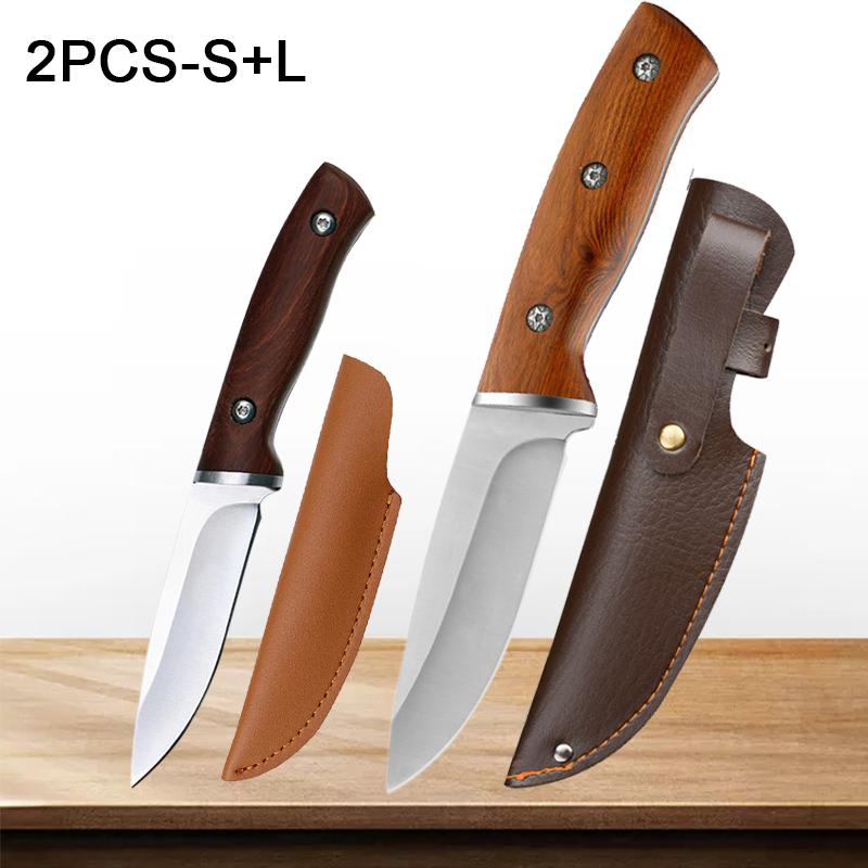 Professional Kitchen Knives Fruit Knife Stainless Steel Pocket Boning Knife Butcher Vegetable Slicing Meat Cleaver with Sheath