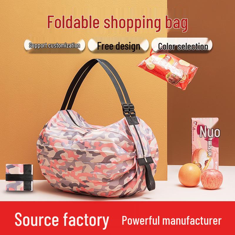Eco-Friendly Foldable Tote Bag – Portable, Large-Capacity Shoulder Bag for Groceries and Travel Storage.