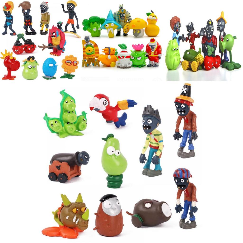 Plants Vs Zombies Series Egypt Private Wild West Pvc Toy Action Figures Set New Fun Easter Decoration For Kids