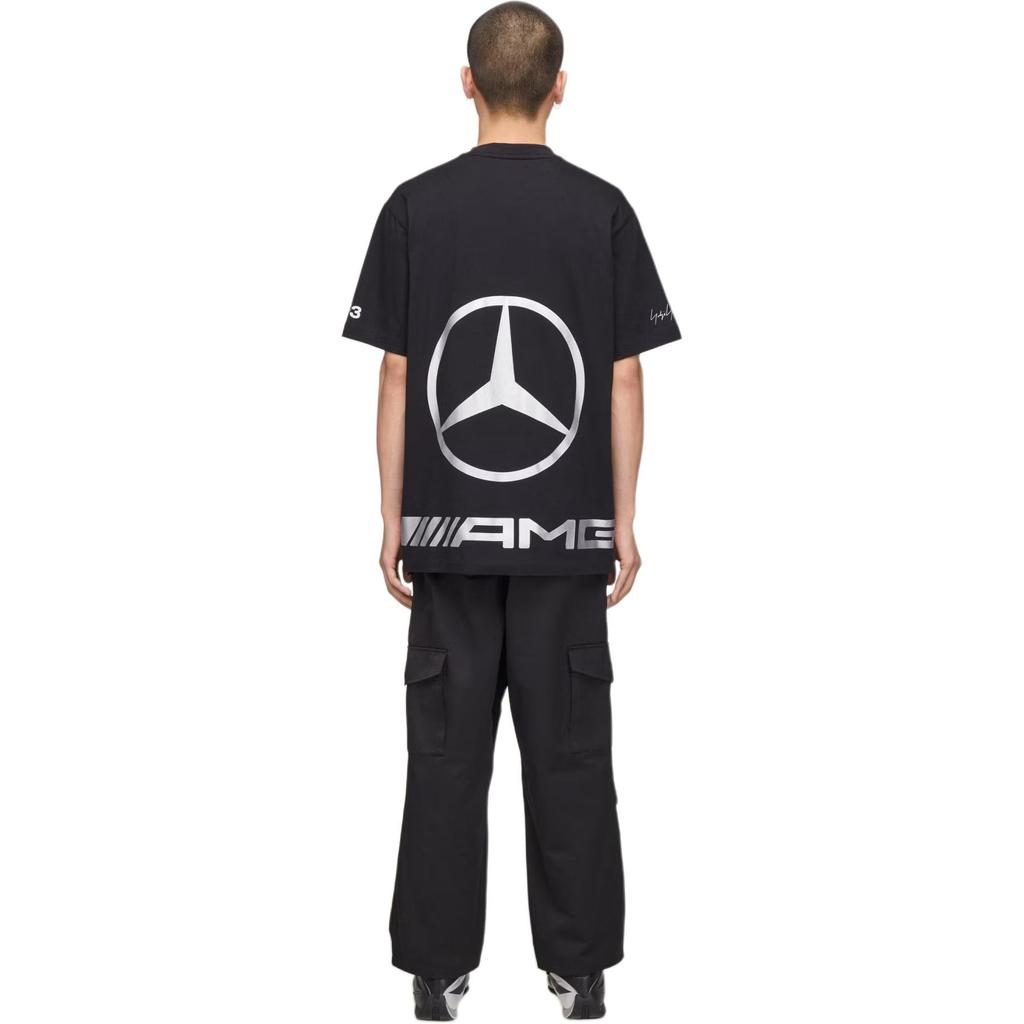 Y-3 × Yohji Yamamoto × Mercedes-AMG Petronas F1 Team Logo Round Neck Loose T-Shirt Men Tops KR2374