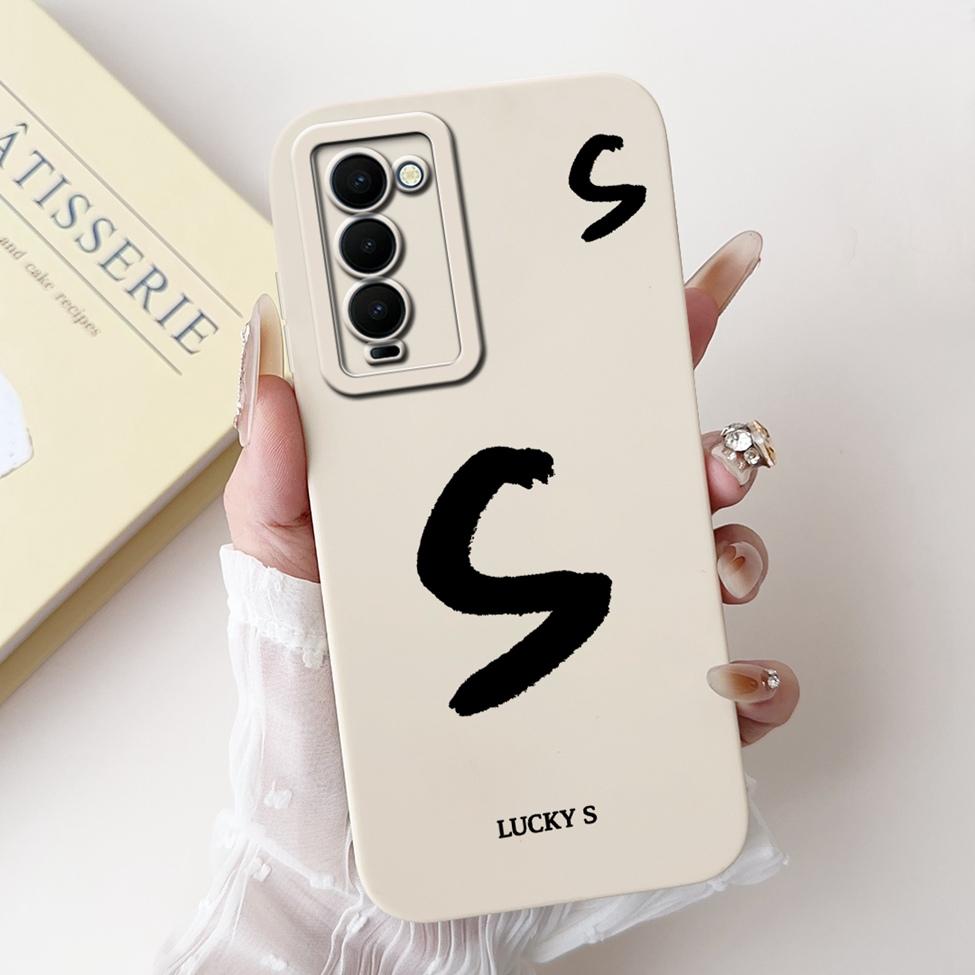 For Tecno Camon 18 CH6 CH6n 18P CH7 Cover Techno Camon 18T Case Simple Fashion Letters Pattern Design Silicone Shockproof Bumper