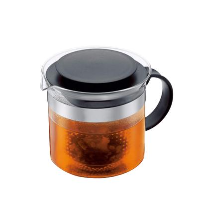 BODUM Demlik Çay Demleyici BISTRO NOUVEAU Demlik 1000ml Siyah Siyah Çay Yeşil Çay Çin Çayı Bitki Çayı Meyve Çayı Plastik Filtre Cam Beher Bulaşık Makinesi