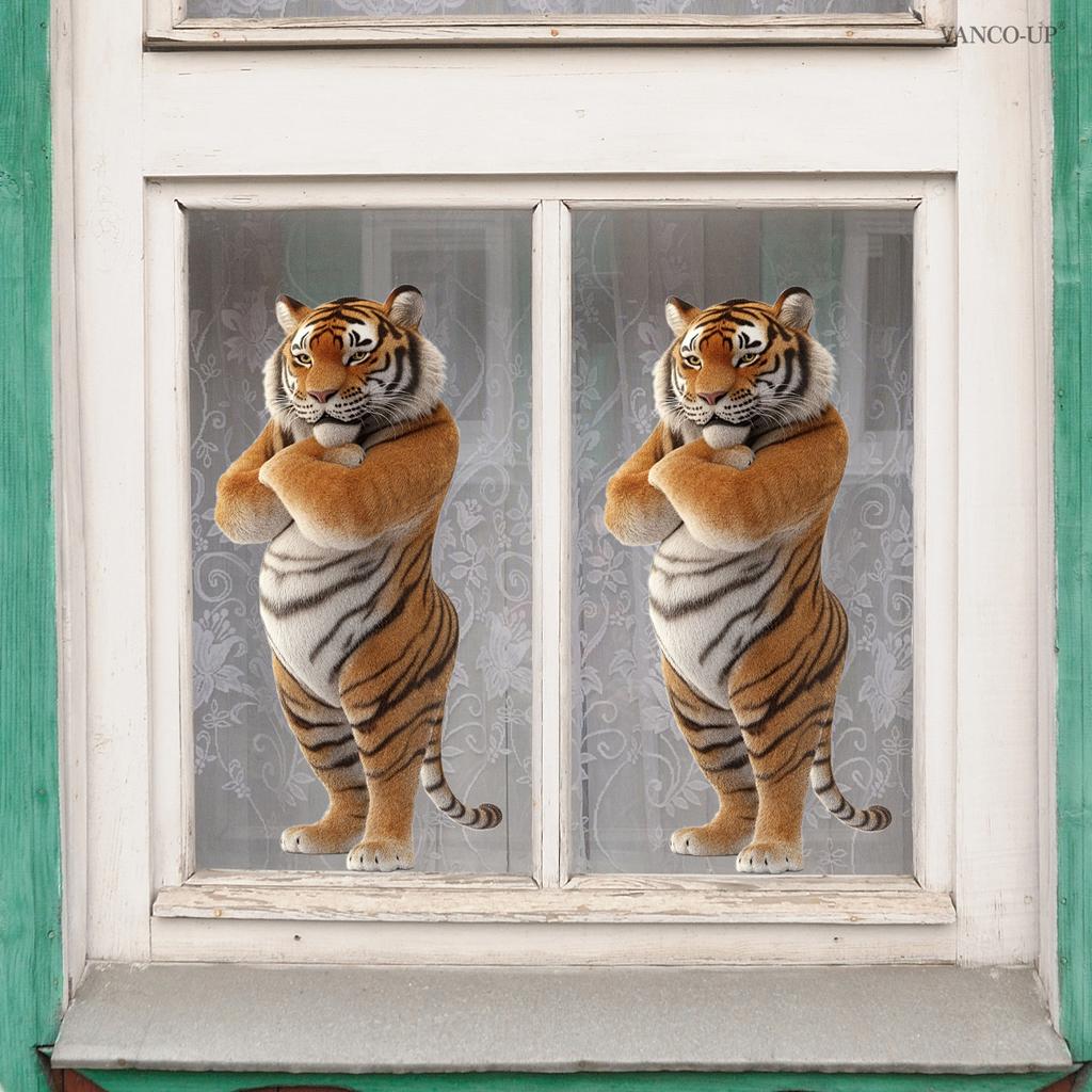 Creative Cartoon Animal Butterfly Static Window Stickers, No Glue Removable Glass Decals for Home Decor