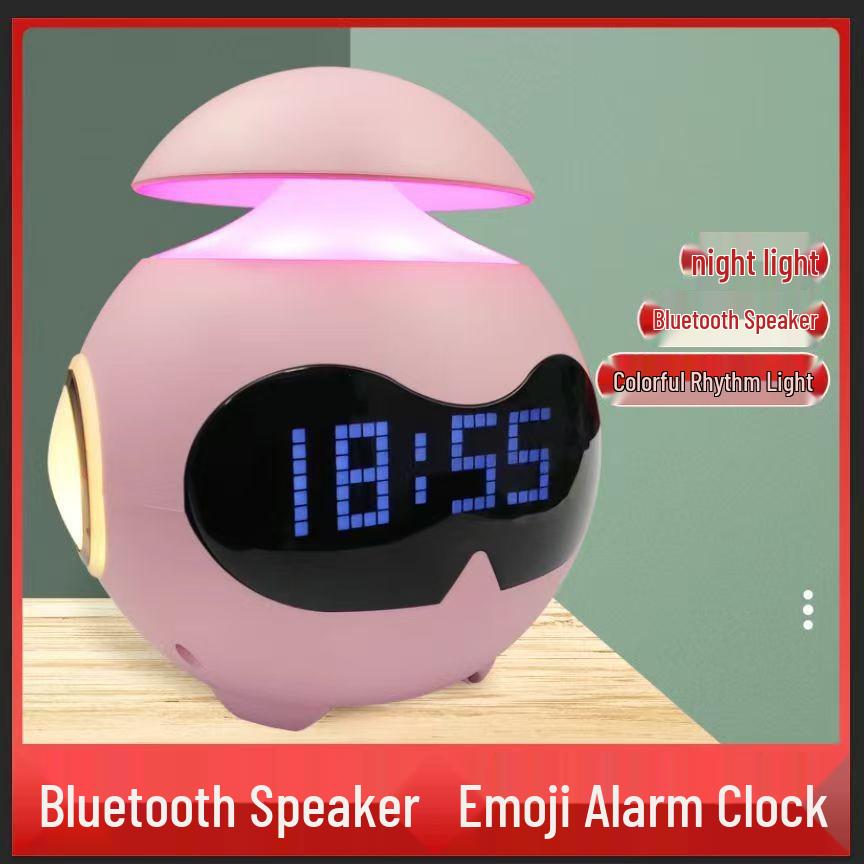 Wake-Up Alarm Clock with Bluetooth Speaker and Night Light for Students