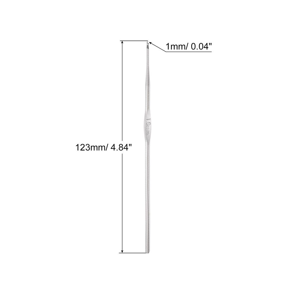 6pcs Stainless Steel Crochet Hook 0.5mm-3mm Knitting Needles for DIY Weave Sewing Tools Craft Yarn