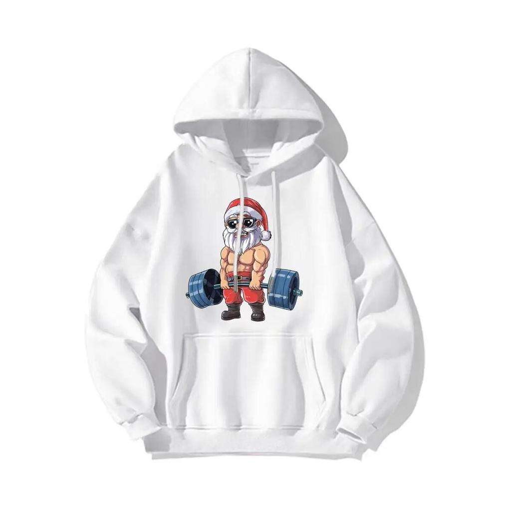 2023 Santa Claus Hooded Sweatshirts Cotton Christmas Printed Oversized Hoodie Unisex's Womens Winter Clothing Cute Party Pullovers Unisex