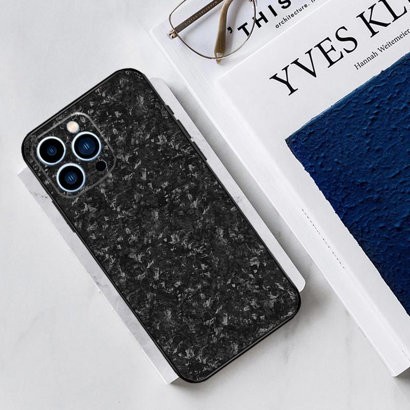 Forged Carbon Case For iPhone 17 Air 15 14 13 12 11 16 Pro Max Mini 15 16 Plus 16e Funda Silicone Cover