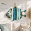 Seaside Style Wall Decorations Lighted Wooden Fish Hanging Decor, Rustic Nautical Fishing Wood Sculpture with LED Lights, Coastal Home Beach