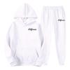 Men's Spring and Autumn Solid Color Suit Hooded Sweater Suit Trend Casual Sports Two-piece Suit