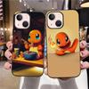 B-80 Cute Charmander Black Case for Samsung S24 S23 S22 S21 S20 FE S10 Lite Ultra S7 S8 S9 Plus A05S A11 A12 A13 A15 A22 A24 A25 A32 A52 A71 5G