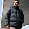 Li Ning Hot Pot Down Jacket Solid Color Zip Hooded Long Sleeve Men outerwear Black AYMT315-5