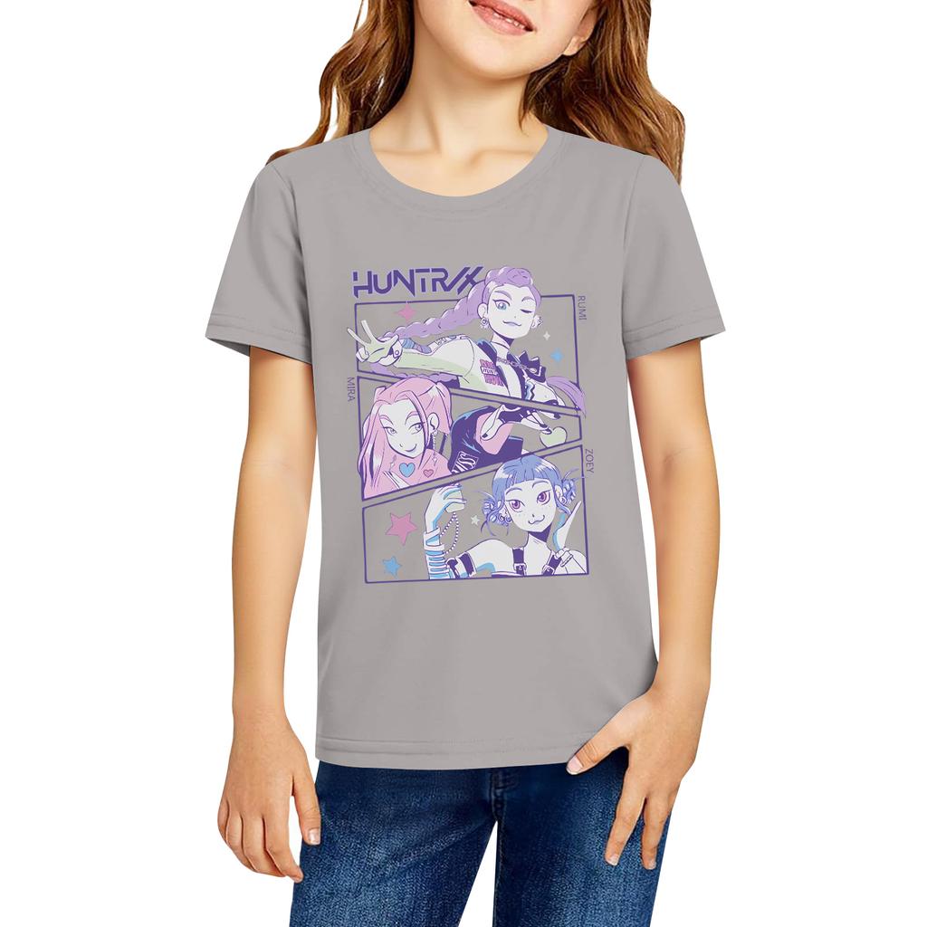 Модная рабочая одежда с короткими рукавами и круглым вырезом, топы с принтом для детских летних топов