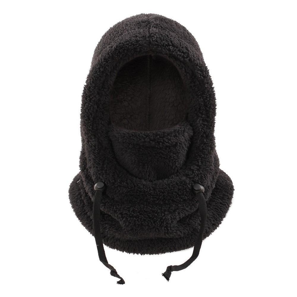 Keep Warm Children Windproof Cap Solid Color Ski Mask Hat Simple Plush Balaclava Hat Hiking